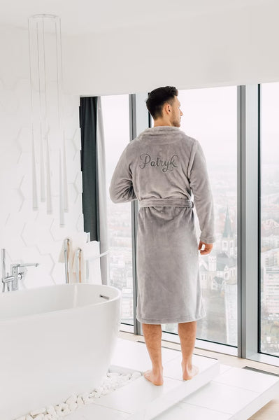 Couple's Gowns Sets - Light Grey