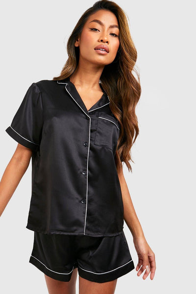 Personalized Ladies Black Bridesmaid Pj set