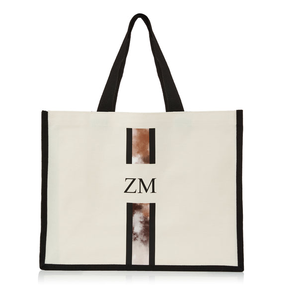 XLarge Personalized Waterproof Canvas Tote - Striped