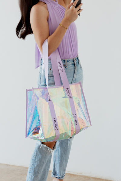 Auroa Personalized Beach Tote -Purple