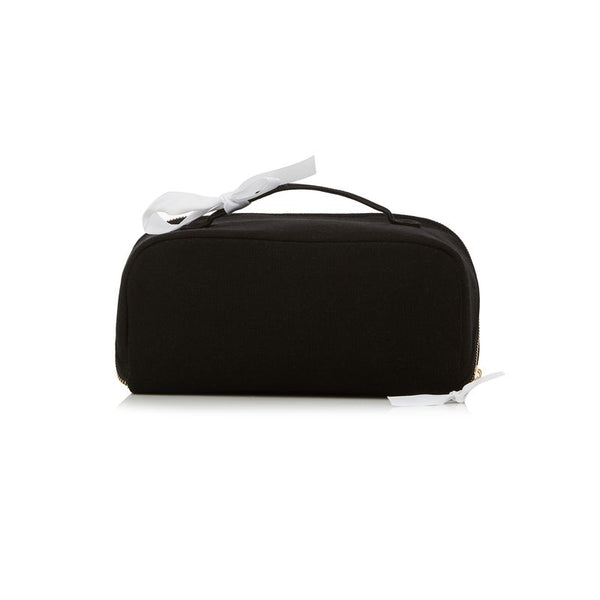 PCD Cotton Makeup & Toiletry Bag — Black