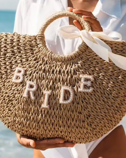 Woven Basket Bag- Bride
