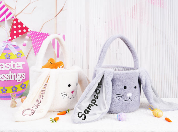 Personalized Easter Basket - Grey