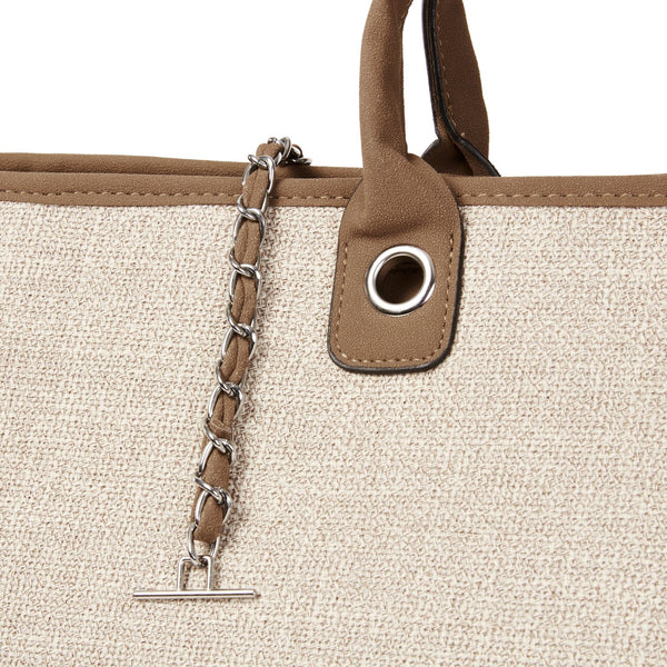 pcd. Canvas Weekender Tote Bag - Beige