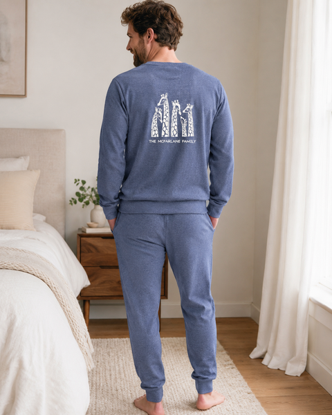 Men's Personalized Fathers Day PJ Sets ( GIRAFFE)