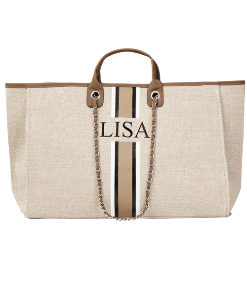 pcd. Canvas Weekender Tote Bag - Beige