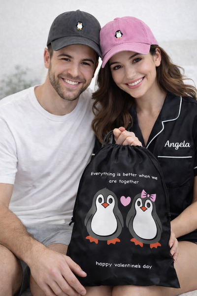 His & Hers Penguin Caps Set