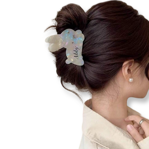 Personalized Bunny Claw Clip
