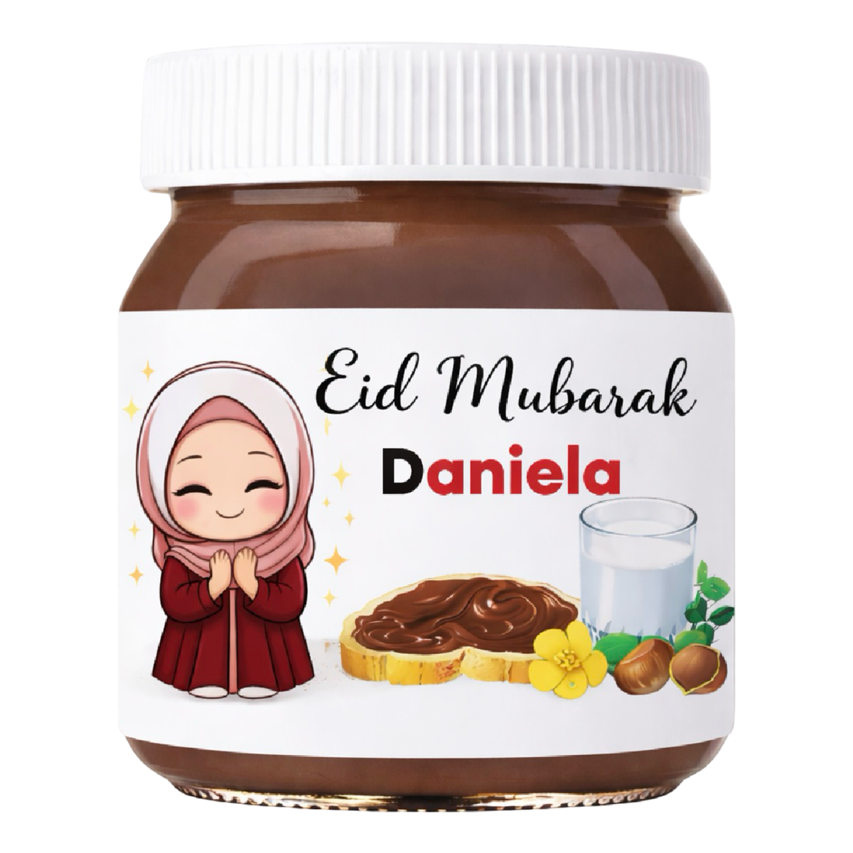 Personalized Nutella Jar - Eid Mubarak girl