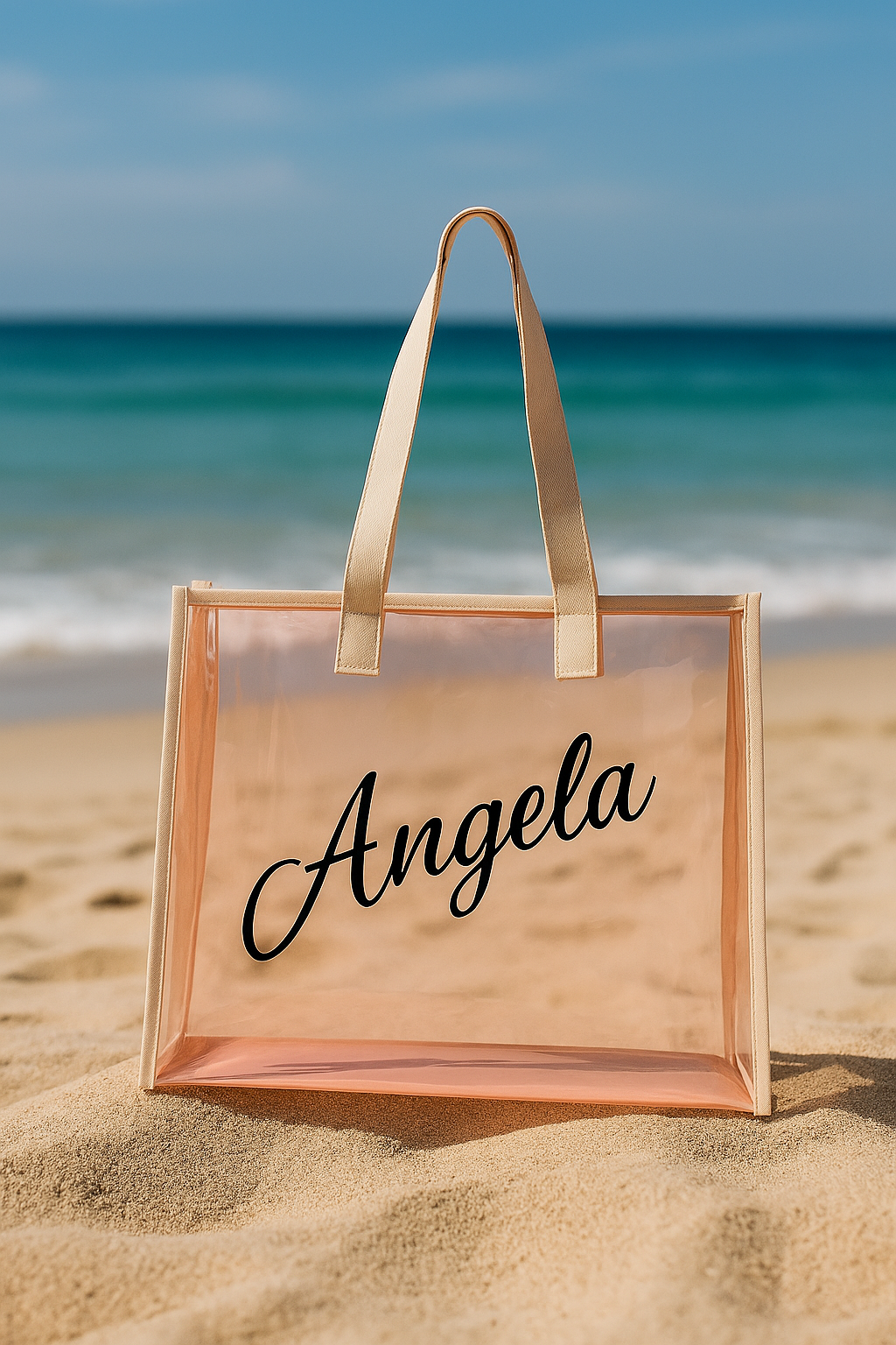 pcd. Personalized Transparent Tote - Nude