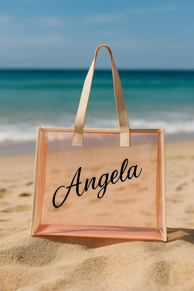 pcd. Personalized Transparent Tote - Nude