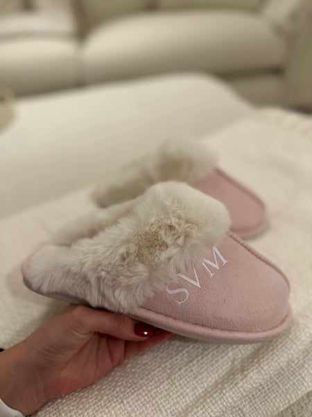 Pink Personalized Slip-on Slippers