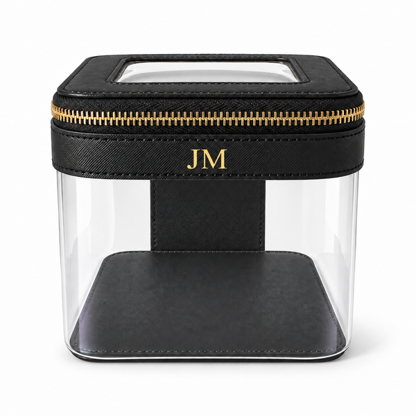 Jetsetter Clear Vanity Case - Black