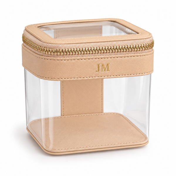 Jetsetter Clear Vanity Case - Nude