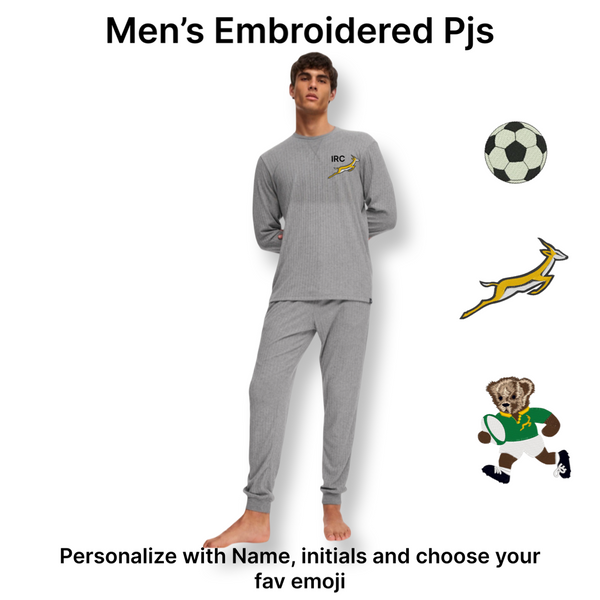 Men’s Grey Personalized Sleepwear Set