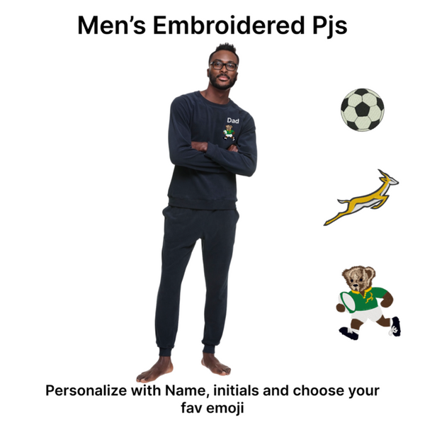 Men’s Fleece Navy Personalized Sleepwear Set