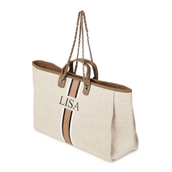 pcd. Canvas Weekender Tote Bag - Beige