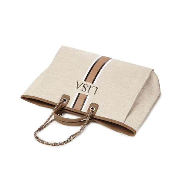 pcd. Canvas Weekender Tote Bag - Beige