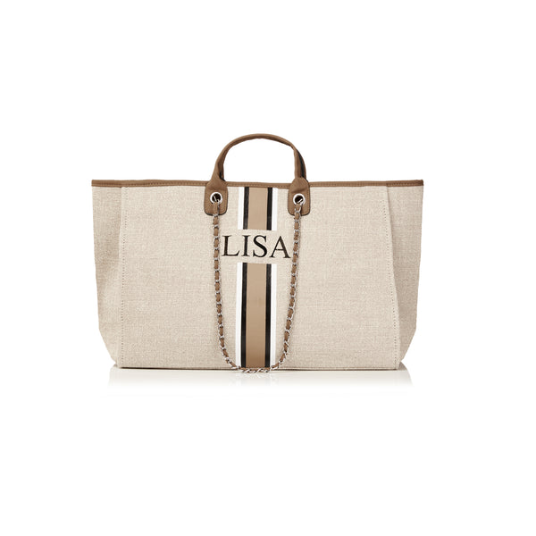 pcd. Canvas Weekender Tote Bag - Beige