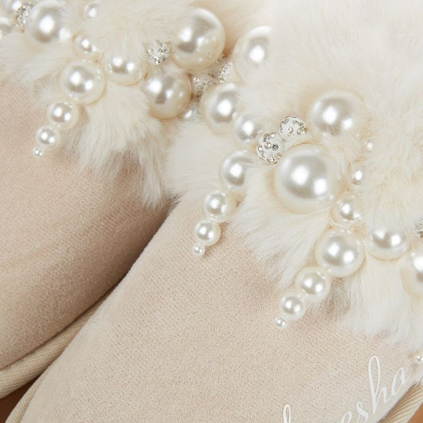 Nude Pearl Slippers