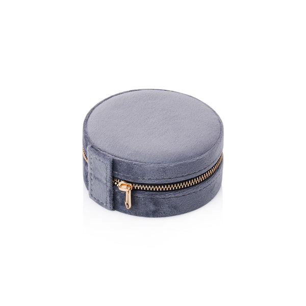 Circle Bon Voyage Jewelry Travel Case - Grey
