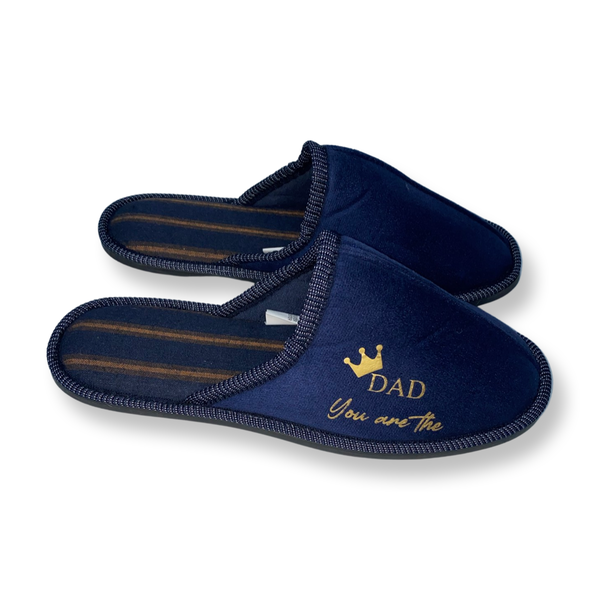 Men's Father's Day Slippers- Dad you are the king of my heart