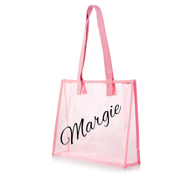 pcd. Personalized Transparent Tote - Pink