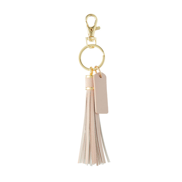 Nude Rectangle Tassel Keychain