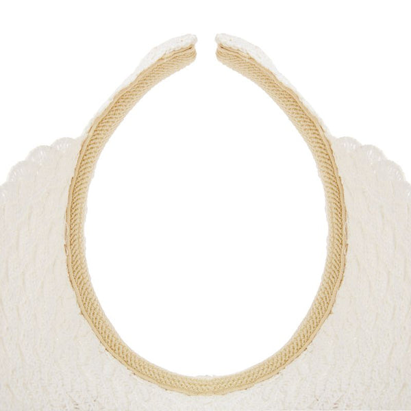 Personalized White Woven Visor