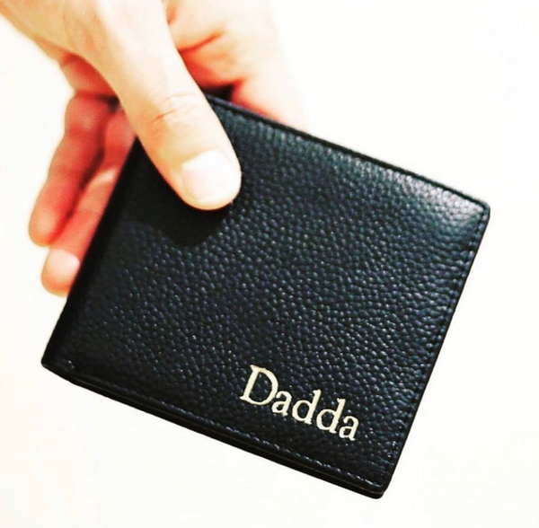 Men's Pebbled Black Bifold Wallet