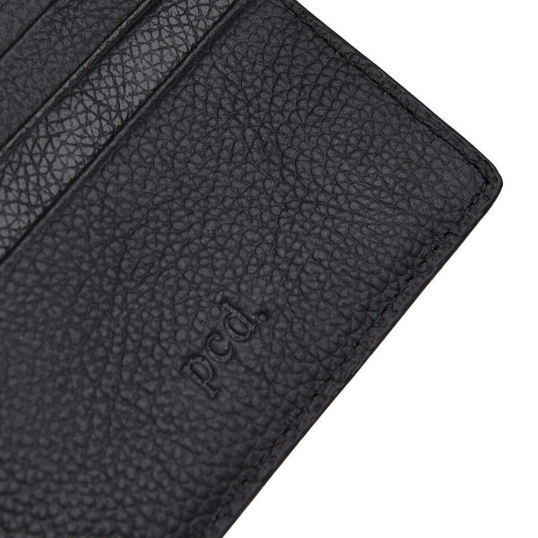 Men's Pebbled Black Bifold Wallet