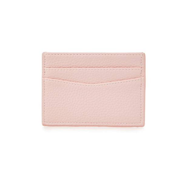 Personalized Pink Pebble Leather Cardholder
