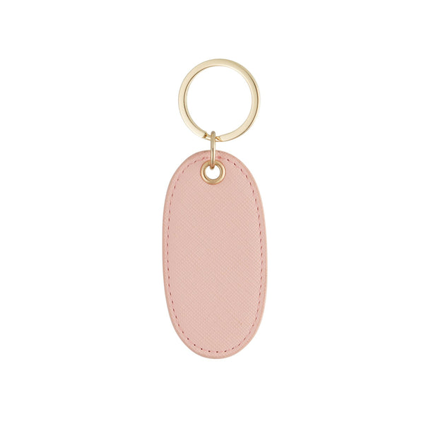 Oval Pink Personalized Keychain