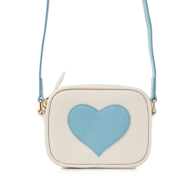 Kids Mini Personalized Heart Crossbody Bag - Baby Blue