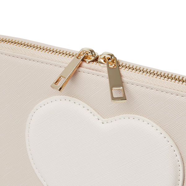 Nude X Large Heart Design Makeup Bag