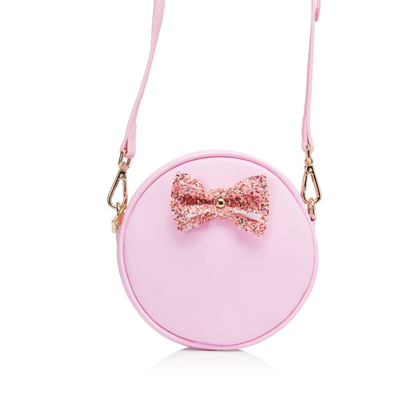 Pink Personalized Circular Crossbody bag