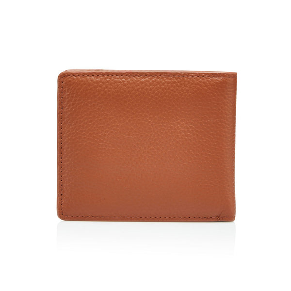 Men's Pebbled Camel Bifold Wallet