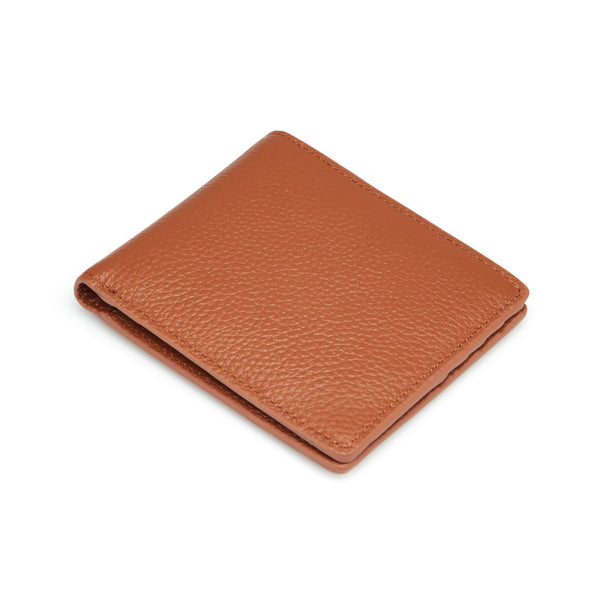 Men's Pebbled Camel Bifold Wallet