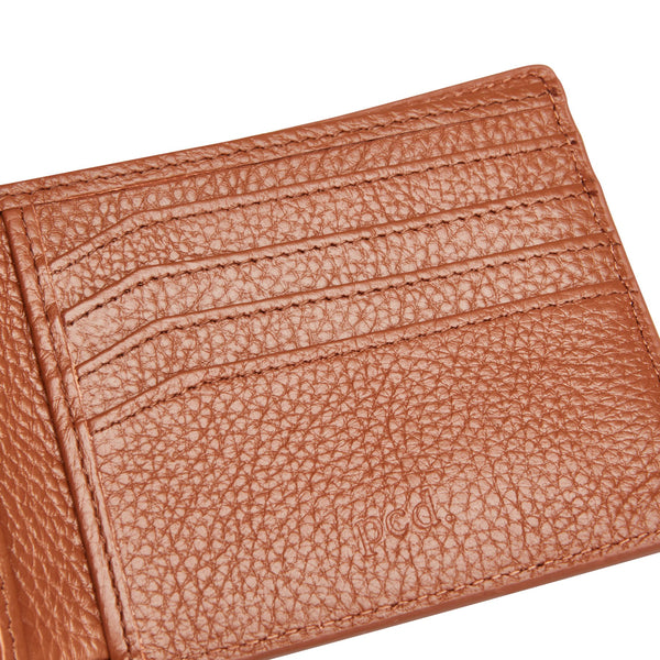 Men's Pebbled Camel Bifold Wallet