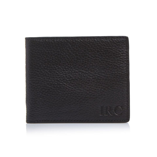 Men's Pebbled Black Bifold Wallet