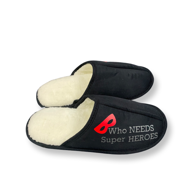 Men's Limited Edition Black Father's Day Slippers ( HERO )