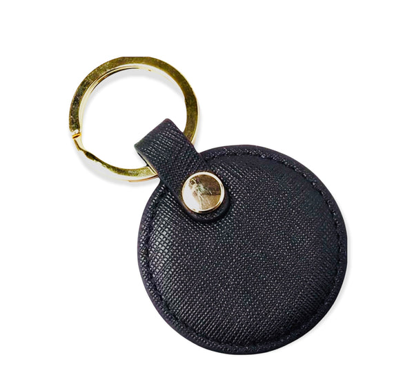Black Circle Keychain