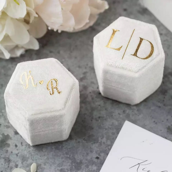 Off-White Personalized Double Slot Ring Box