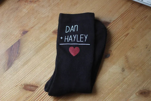 Mens Personalized Valentines Day Socks
