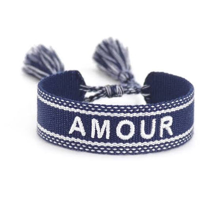 Personalized Woven Bracelet - Blue