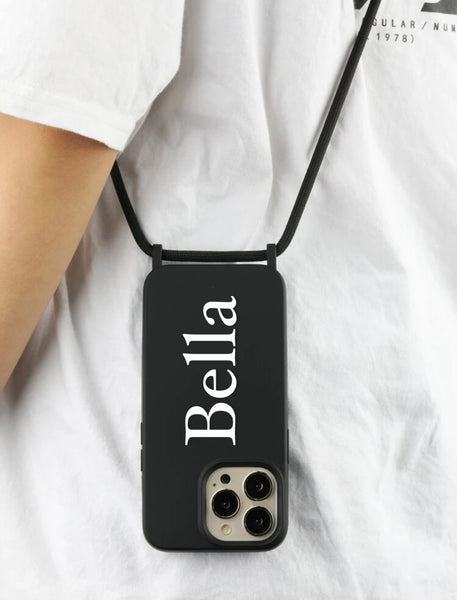 Black iPhone Crossbody phone case