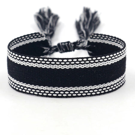 Personalized Woven Bracelet - Grey