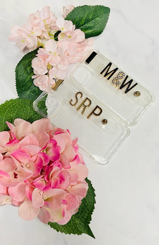 Transparent Large Letter Strap Case