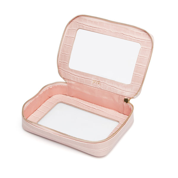 Pink Croc Jet Setter Vanity