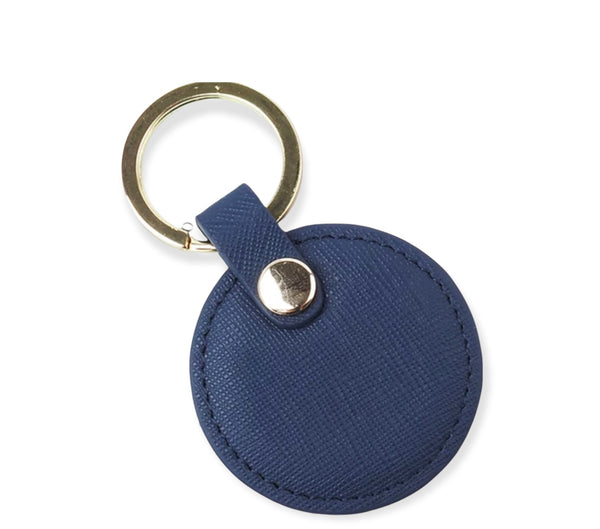 Navy Circle Keychain